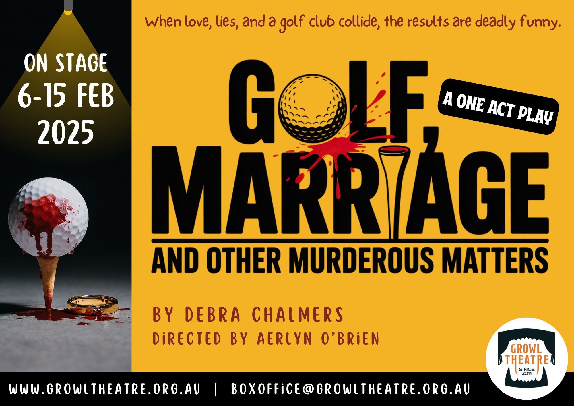 Golf, Marriage and Other Murderous Matters at Growl Theatre ⋅ Windsor
